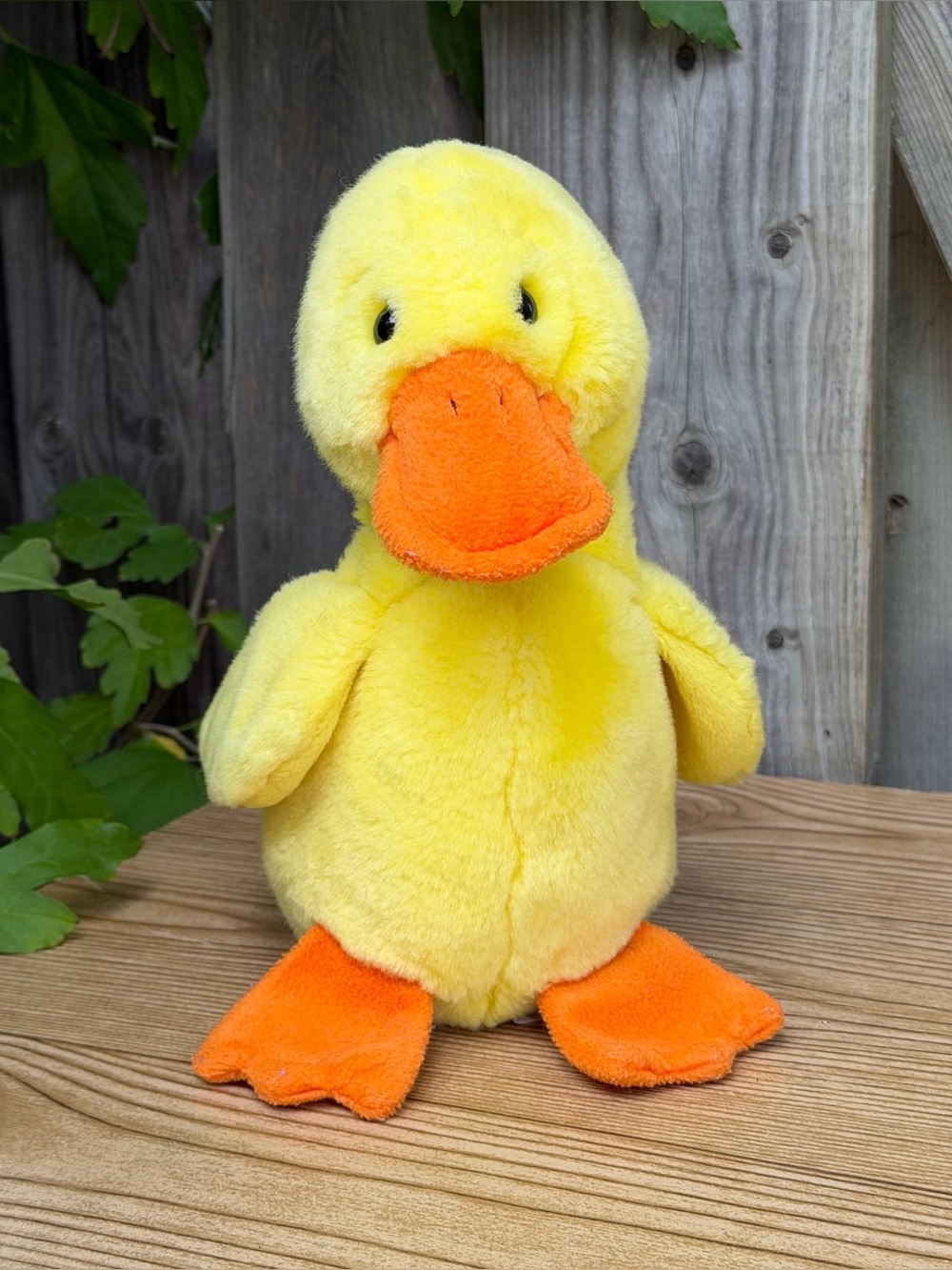 Ty Beanie Buddy Quackers Yellow Duck Vintage 1998 Plush Stuffed Animal
